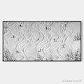 ARTOVITAS Snowy Carve – Textured White Skiing Landscape Painting - image 1
