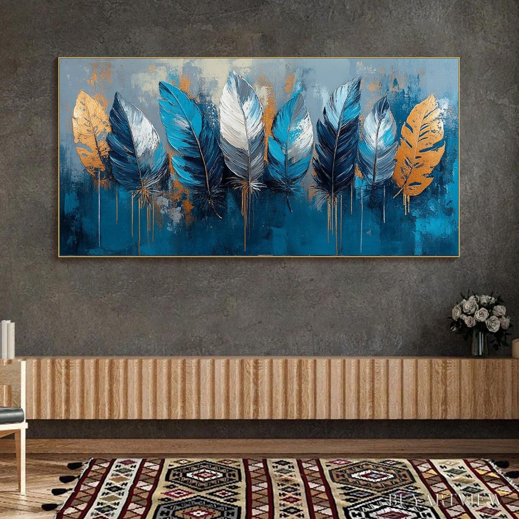 ARTOVITAS Ethereal Feathers – Textured Still Life Oil Painting - image 6
