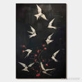 ARTOVITAS Dancing in the Dark – Beaded Birds and Blossoms Artwork - image 1