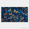 ARTOVITAS Blue Morpho Waltz – Blue & Gold Butterfly Oil Painting on Canvas - image 1