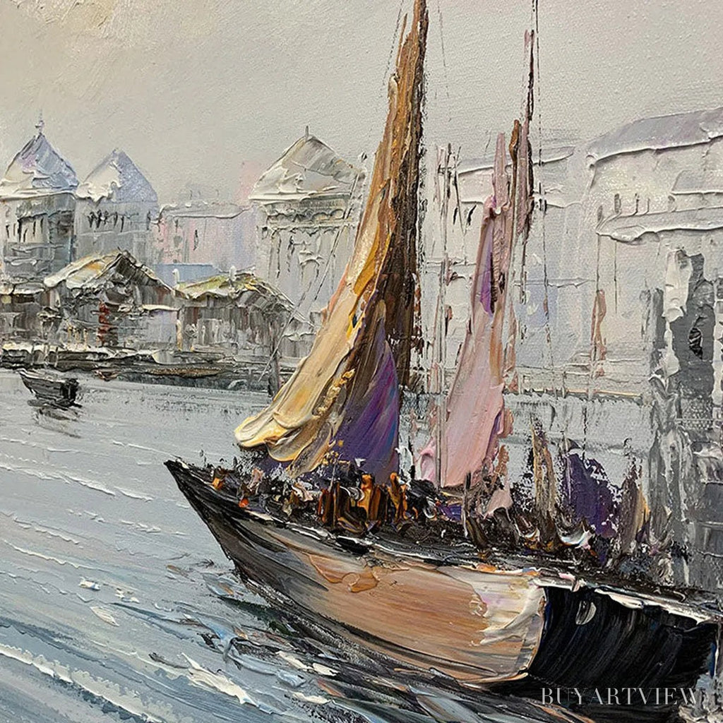 ARTOVITAS Venetian Serenade – Panoramic Cityscape Oil Painting of Venice - image 3