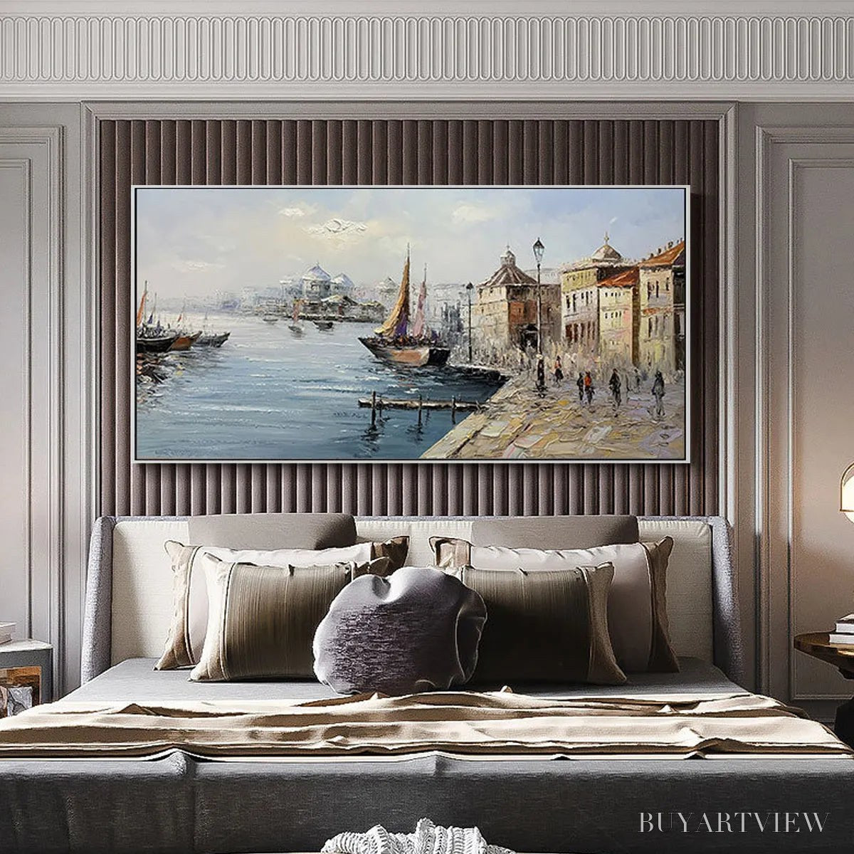 ARTOVITAS Venetian Serenade – Panoramic Cityscape Oil Painting of Venice - image 4