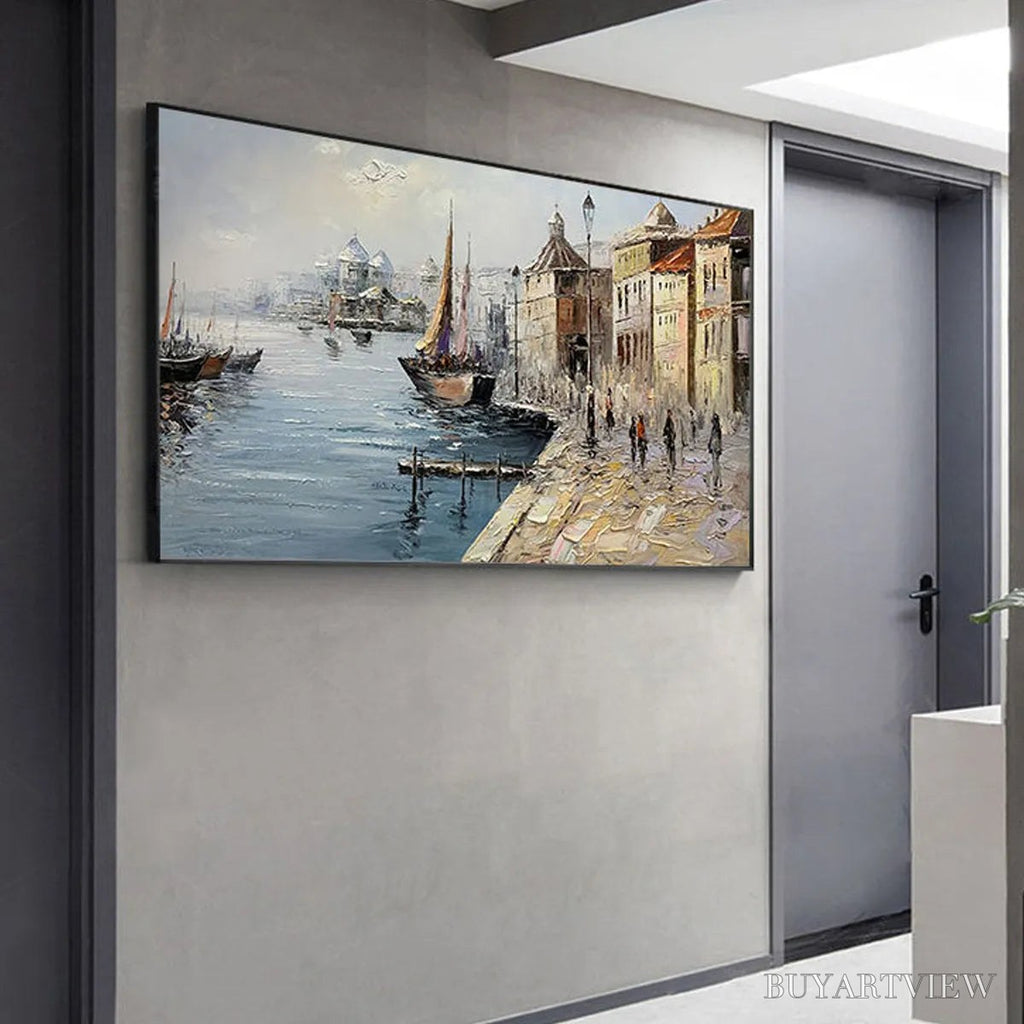 ARTOVITAS Venetian Serenade – Panoramic Cityscape Oil Painting of Venice - image 5