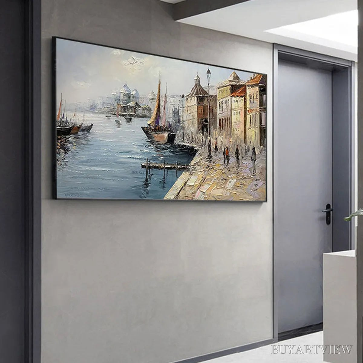 ARTOVITAS Venetian Serenade – Panoramic Cityscape Oil Painting of Venice - image 5