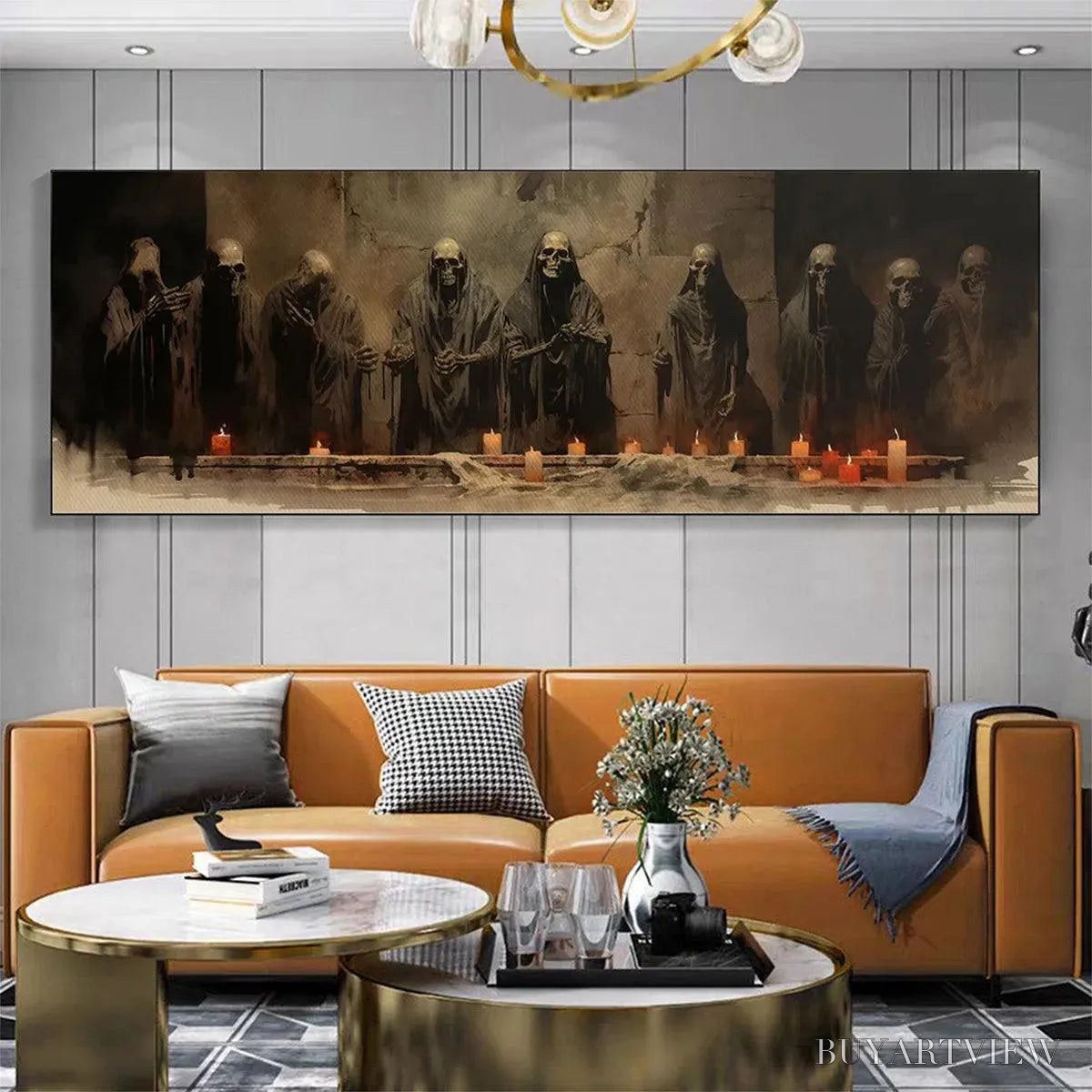 ARTOVITAS the Last Supper – Dark Art, Gothic Decor, Panoramic - image 2