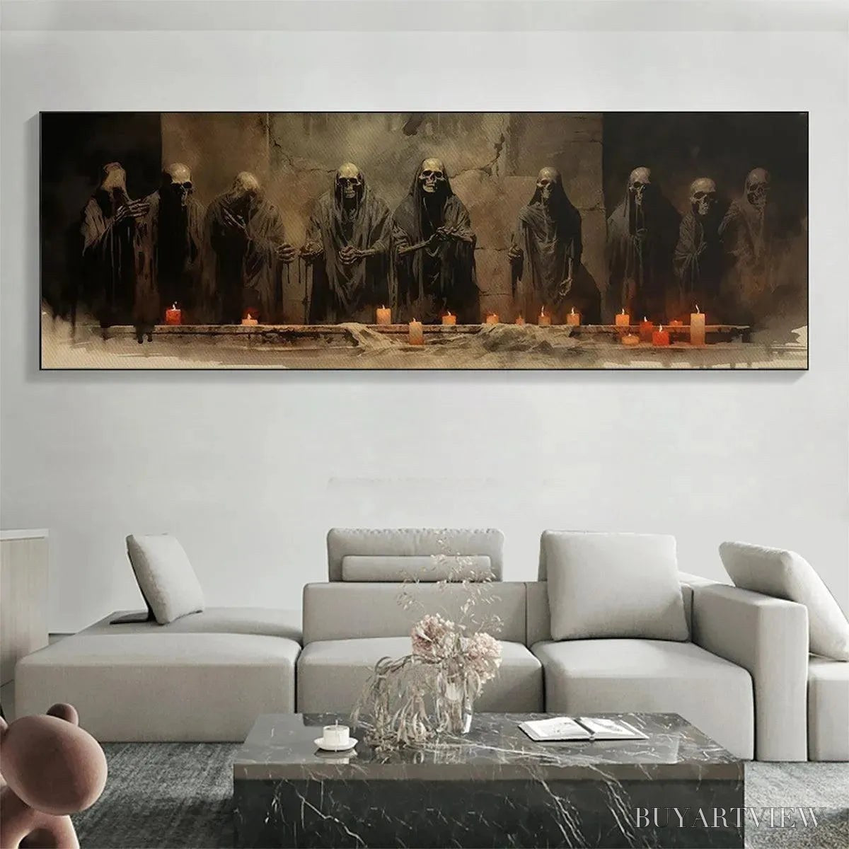 ARTOVITAS the Last Supper – Dark Art, Gothic Decor, Panoramic - image 4