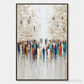 ARTOVITAS Echoes of Faith – Textured Abstract Painting of a Spiritual Gathering - image 1
