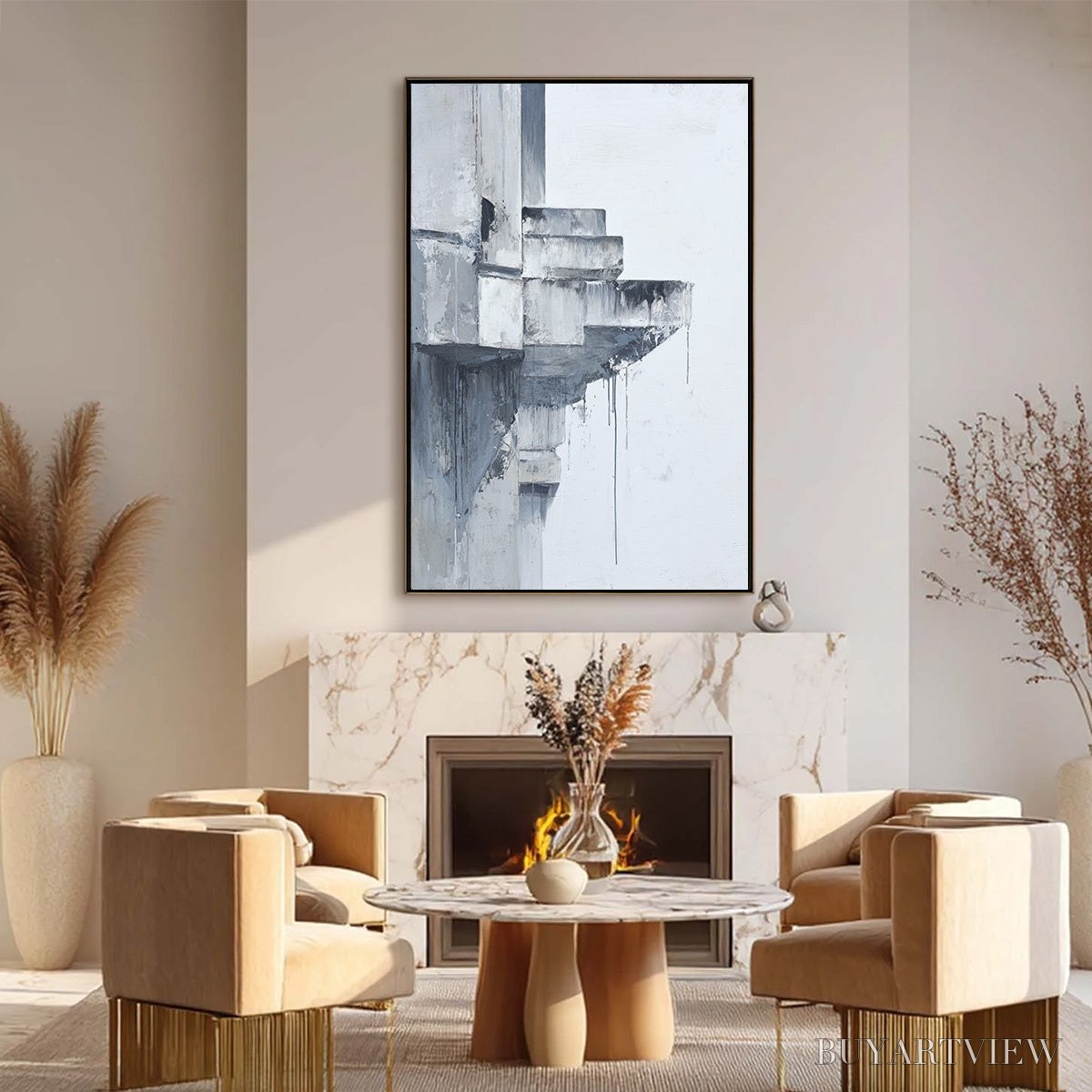 ARTOVITAS Ascent – Minimalist Architectural Abstract Painting - image 6
