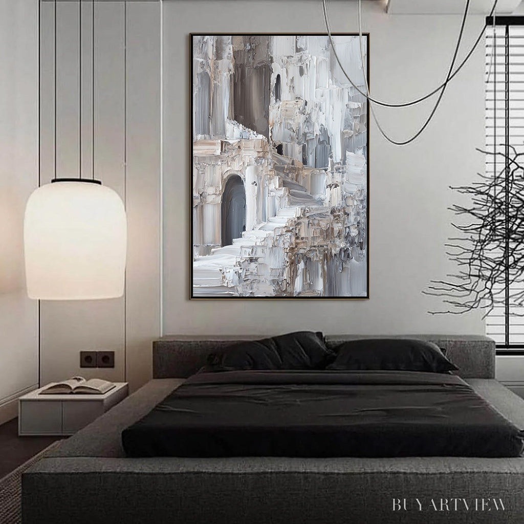 ARTOVITAS Echoes of Stone – Textured Impasto Architectural Painting - image 6