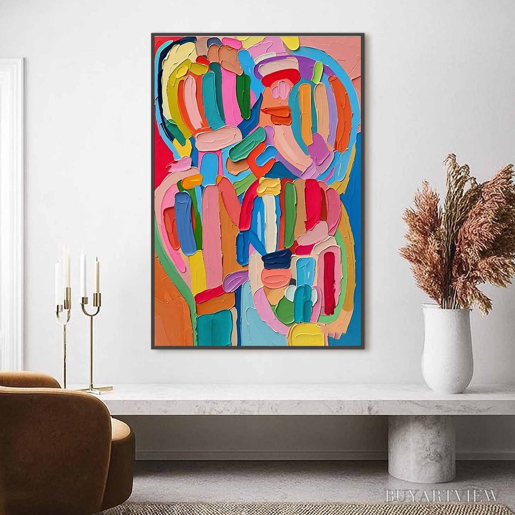 ARTOVITAS Carnival Echo – Impasto Abstract Colorful Painting - image 2