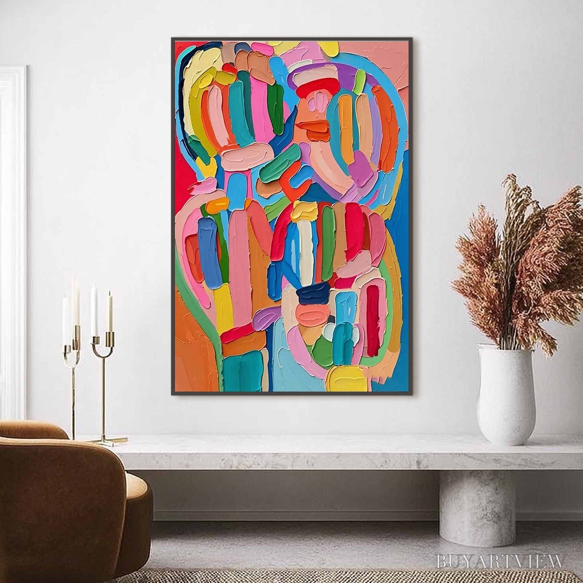 ARTOVITAS Carnival Echo – Impasto Abstract Colorful Painting - image 2