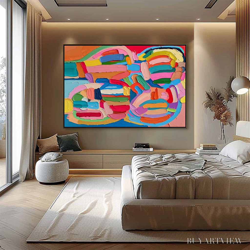 ARTOVITAS Carnival Echo – Impasto Abstract Colorful Painting - image 4