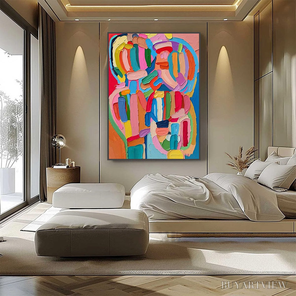 ARTOVITAS Carnival Echo – Impasto Abstract Colorful Painting - image 5