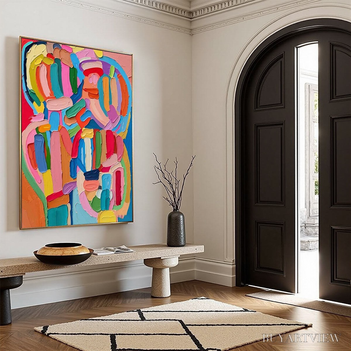 ARTOVITAS Carnival Echo – Impasto Abstract Colorful Painting - image 6