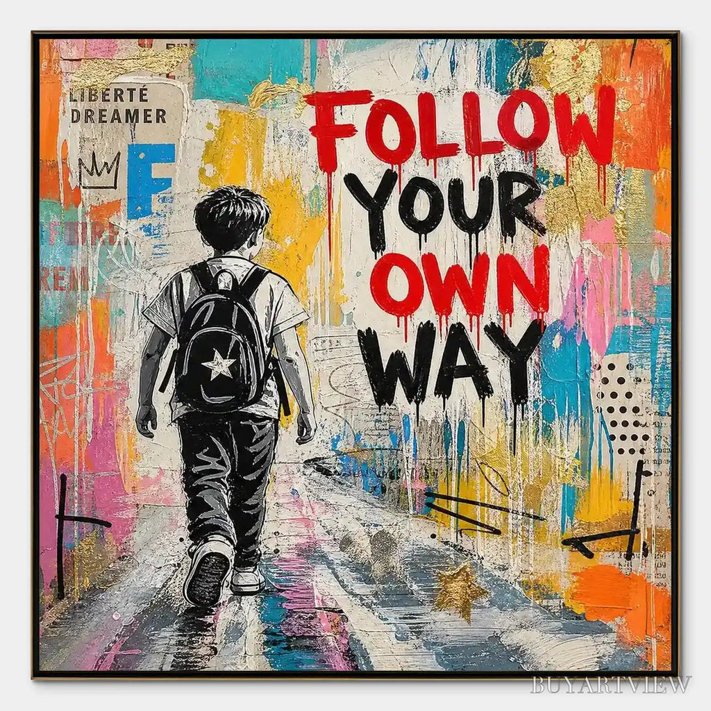 ARTOVITAS City Courage – Urban Pop Art Inspirational Painting - image 1