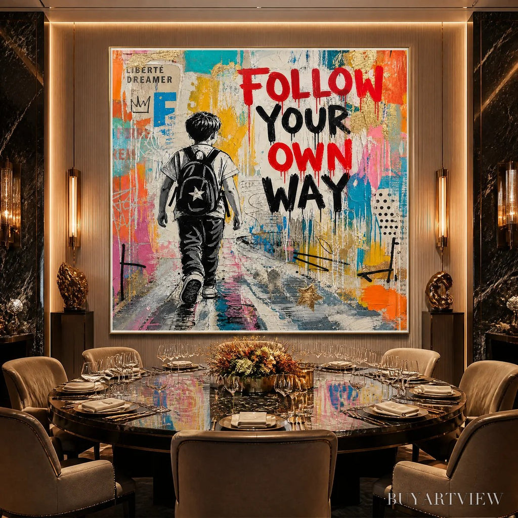 ARTOVITAS City Courage – Urban Pop Art Inspirational Painting - image 2