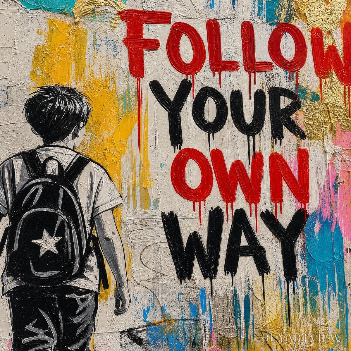 ARTOVITAS City Courage – Urban Pop Art Inspirational Painting - image 3