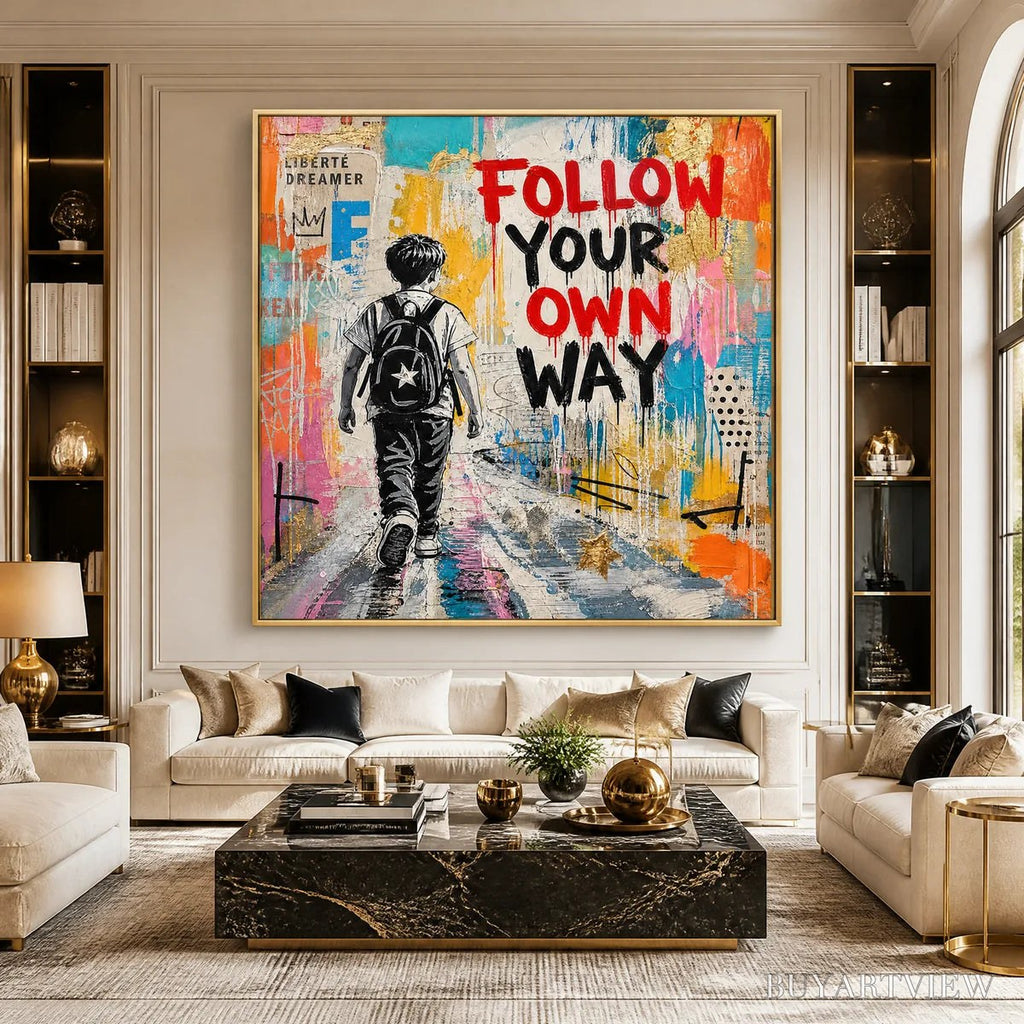 ARTOVITAS City Courage – Urban Pop Art Inspirational Painting - image 5