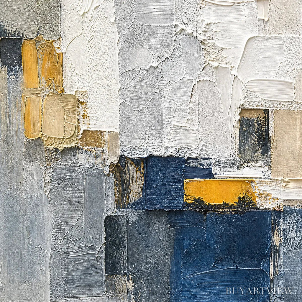 ARTOVITAS Metropolis – Textured Abstract Cityscape Impasto Painting - image 3
