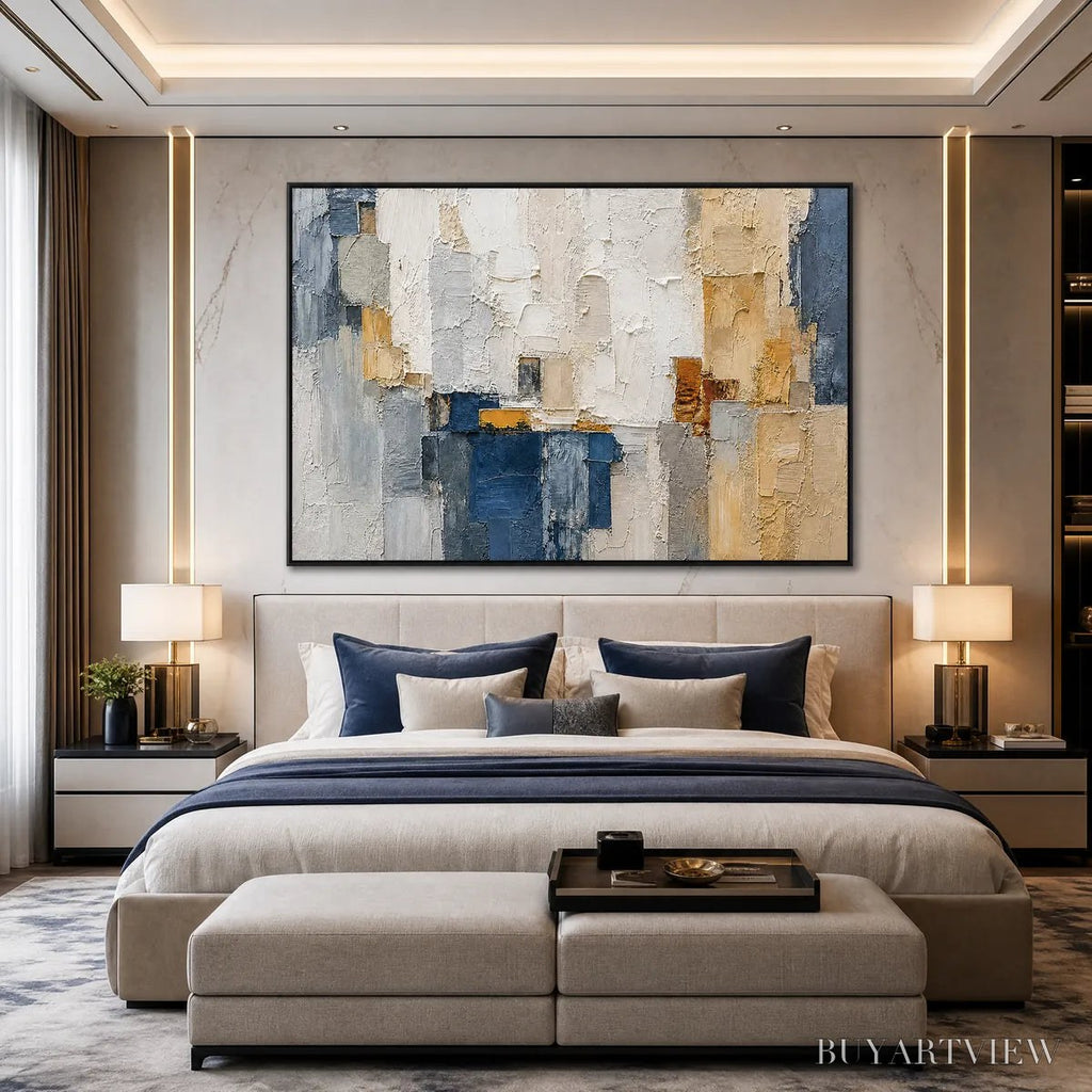 ARTOVITAS Metropolis – Textured Abstract Cityscape Impasto Painting - image 4