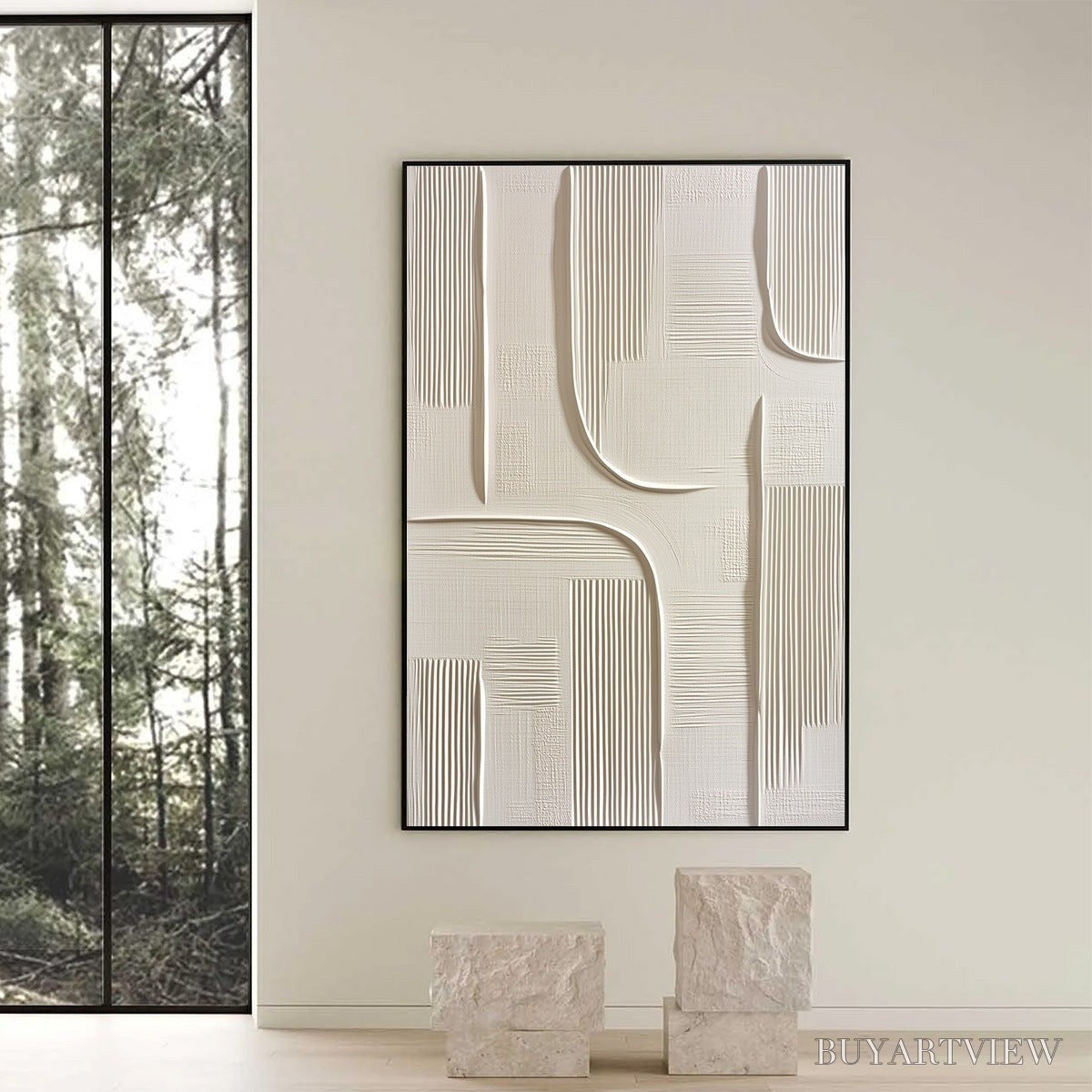 ARTOVITAS Urban Pathways – Textured Minimalist Wabi Sabi Abstract - image 6