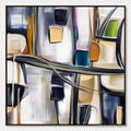 ARTOVITAS Junction – Modern Abstract Textured Square Painting - image 1