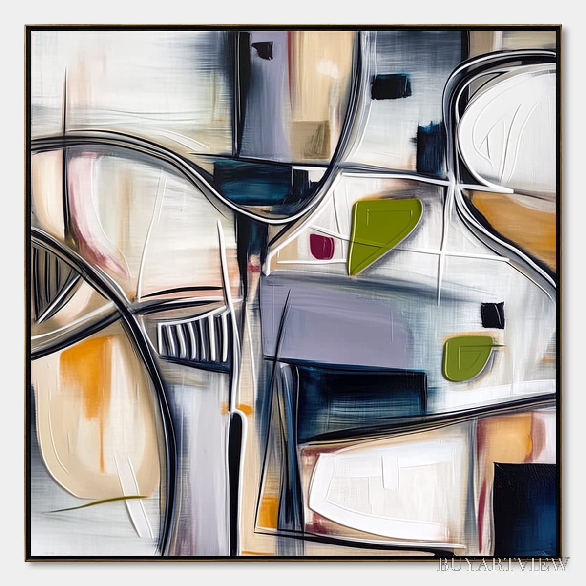 ARTOVITAS Intersection – Dynamic Modern Abstract Textured - image 1