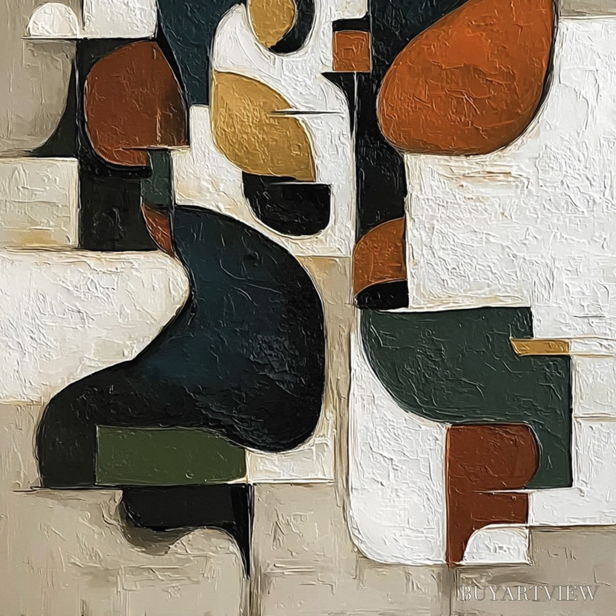 ARTOVITAS Urban Fragments – Textured Vertical Abstract Painting for Modern Decor - image 5
