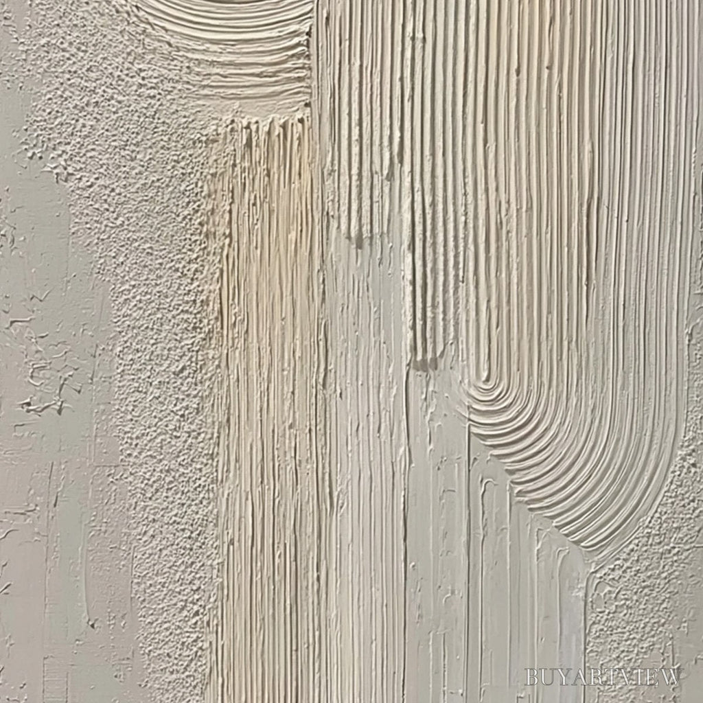 ARTOVITAS Urban Sanctuary – Textured Minimalist Arch Abstract Painting - image 5