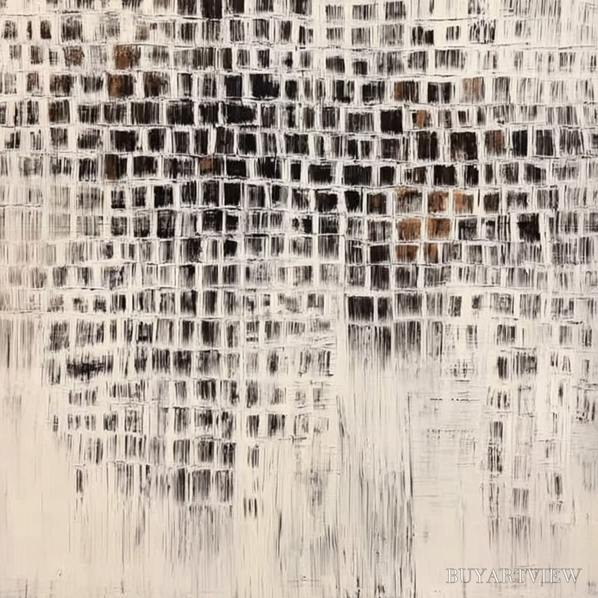 ARTOVITAS Urban Grid – Textured Minimalist Abstract Painting for Modern Decor - image 5
