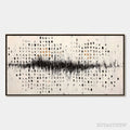 ARTOVITAS Urban Echo – Large Black and White Textured Abstract Painting - image 1