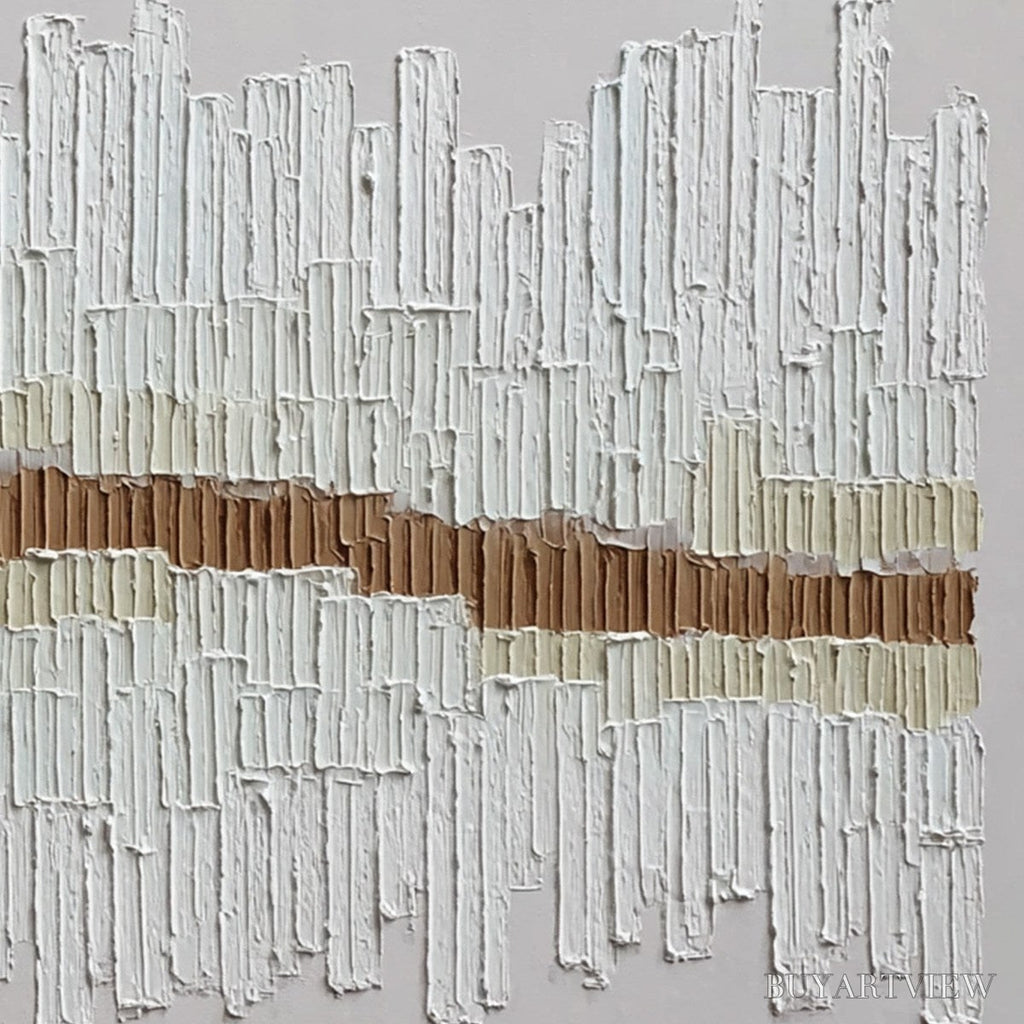 ARTOVITAS Urban Rhythm – Large Horizontal Textured Minimalist Abstract Painting - image 5