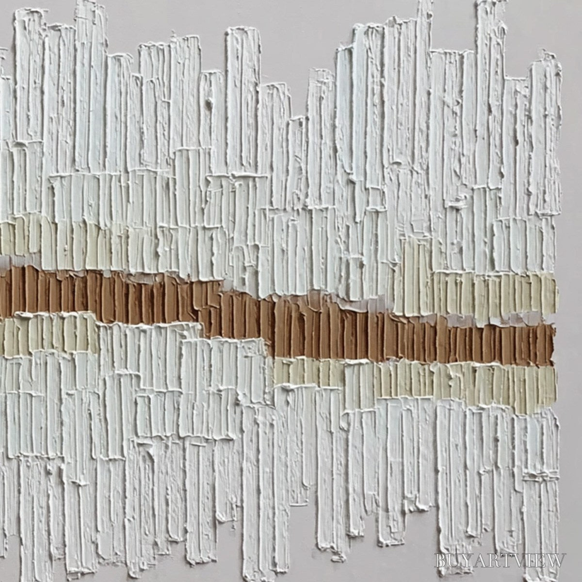ARTOVITAS Urban Rhythm – Large Horizontal Textured Minimalist Abstract Painting - image 5