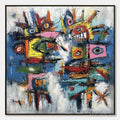 ARTOVITAS Urban Carnival – Bold Colorful Textured Abstract for Modern Spaces - image 1