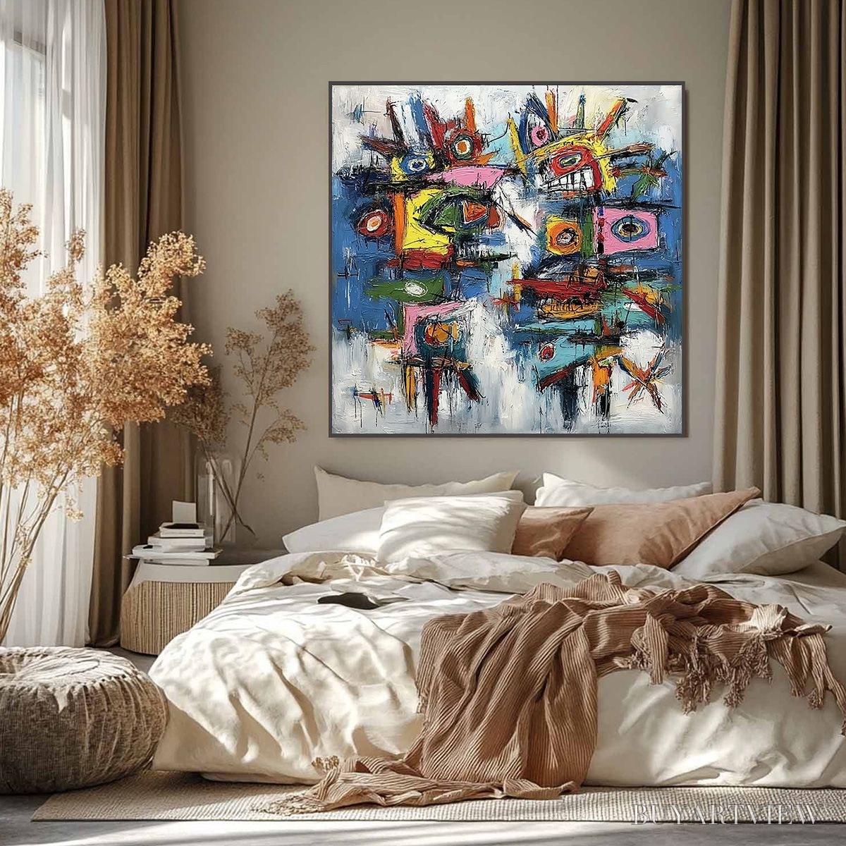 ARTOVITAS Urban Carnival – Bold Colorful Textured Abstract for Modern Spaces - image 4
