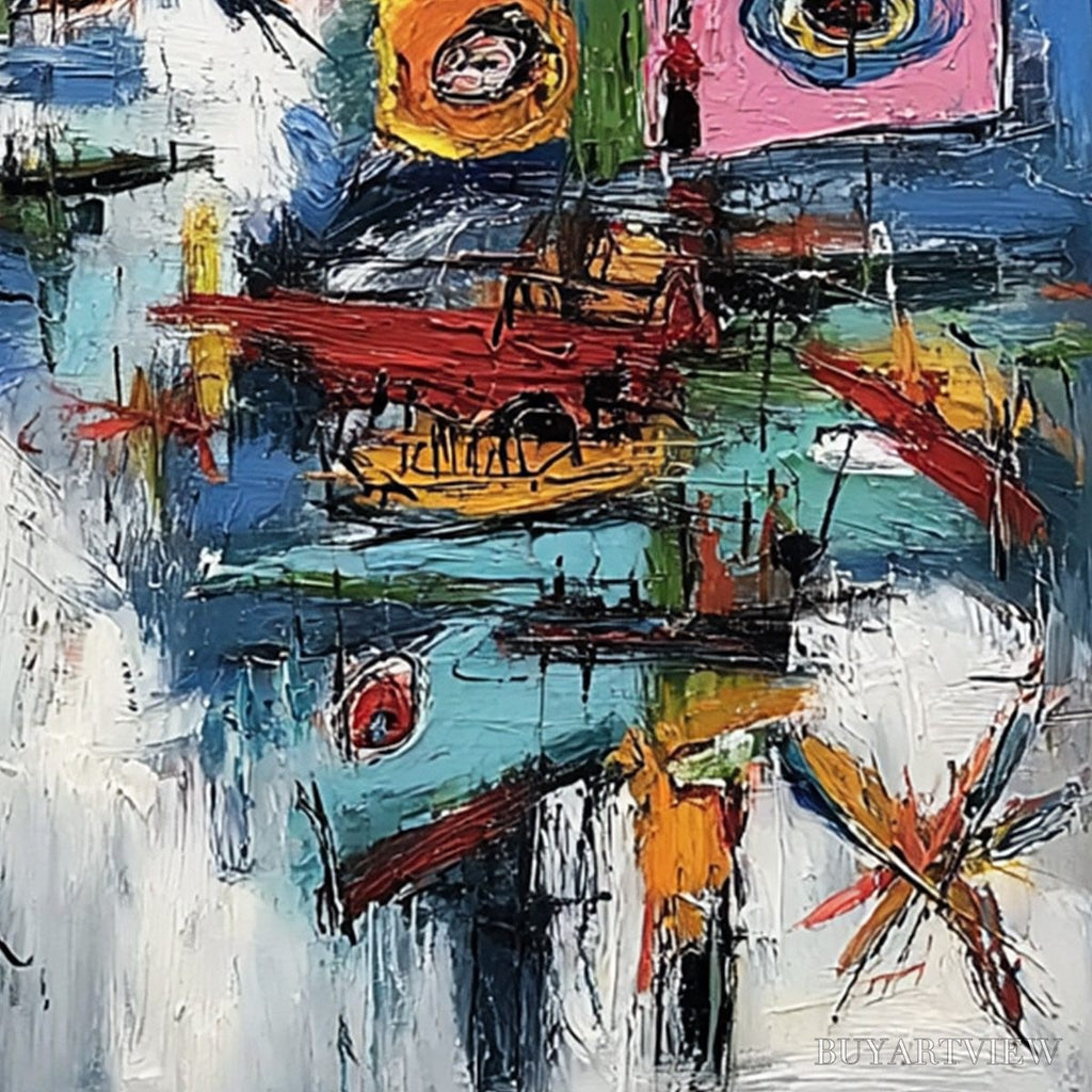 ARTOVITAS Urban Carnival – Bold Colorful Textured Abstract for Modern Spaces - image 5