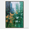 ARTOVITAS Golden Metamorphosis – Textured Abstract Cityscape Painting with Golden Butterflies - image 1