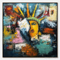 ARTOVITAS Liberty Unleashed – Vibrant Abstract Palette Knife Painting of a Modern Icon - image 1