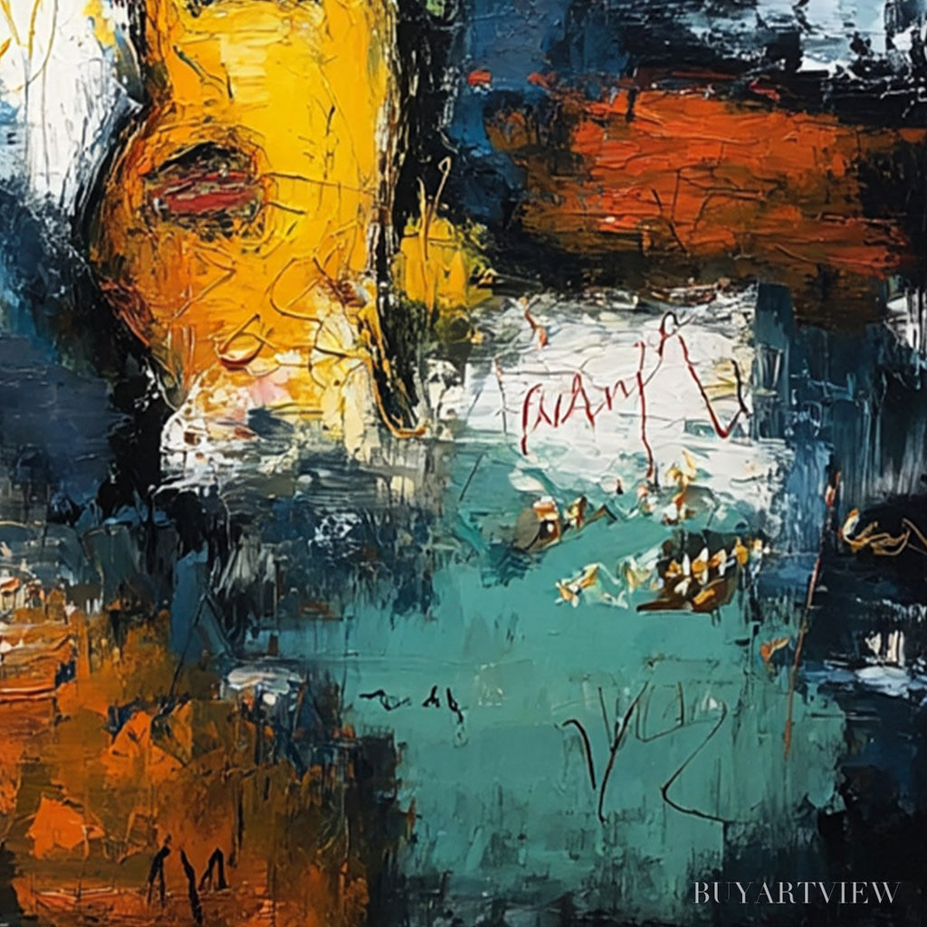 ARTOVITAS Liberty Unleashed – Vibrant Abstract Palette Knife Painting of a Modern Icon - image 3