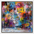 ARTOVITAS Echoes of Love – Vibrant Textured Abstract Graffiti Art Painting - image 1