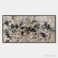 ARTOVITAS Urban Symphony – Large Black and White Abstract Textured Painting - image 1