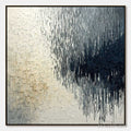 ARTOVITAS Urban Cascade – Large Square Textured Monochrome Abstract Painting - image 1
