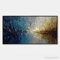 ARTOVITAS Harbor Dawn – Heavy Texture Abstract Cityscape Oil Painting - image 1