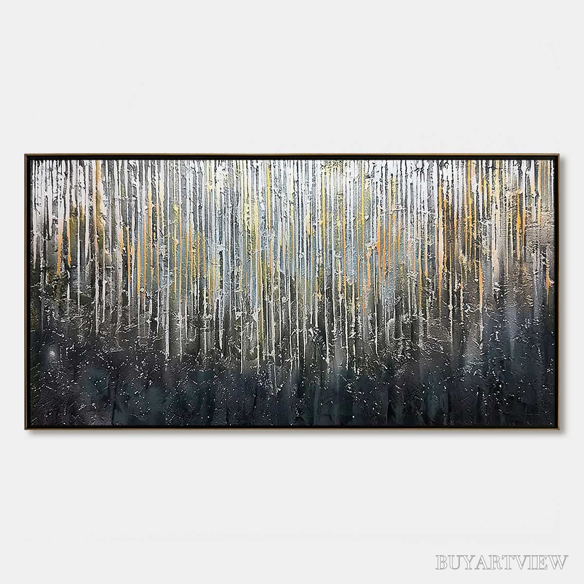 ARTOVITAS Urban Cascade – Large Textured Abstract Palette Knife Painting - image 1