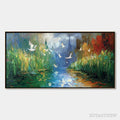 ARTOVITAS Urban Exodus – Colorful Abstract Cityscape Painting with Palette Knife Texture - image 1