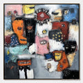 ARTOVITAS Static – Expressive Neo-Expressionist Abstract Faces Painting - image 1