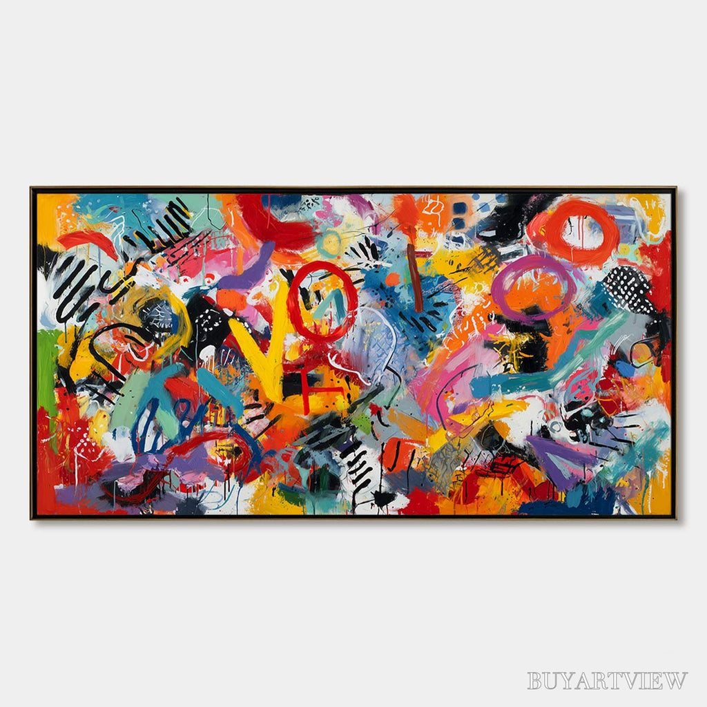 ARTOVITAS Urban Pulse – Large Colorful Abstract Graffiti Style - image 1