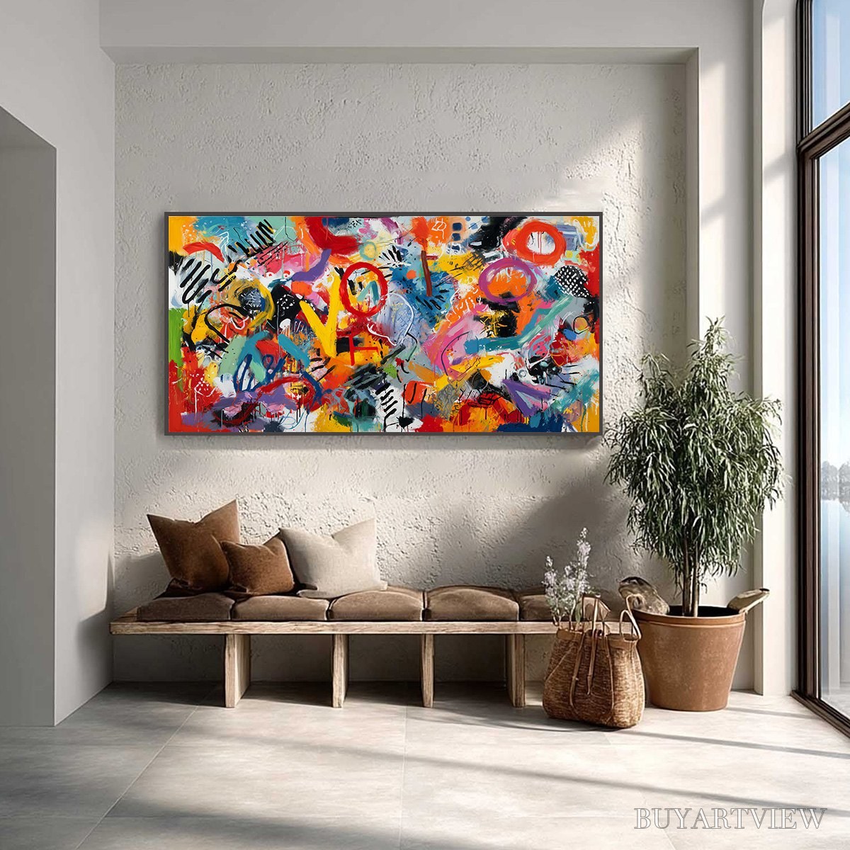 ARTOVITAS Urban Pulse – Large Colorful Abstract Graffiti Style - image 2