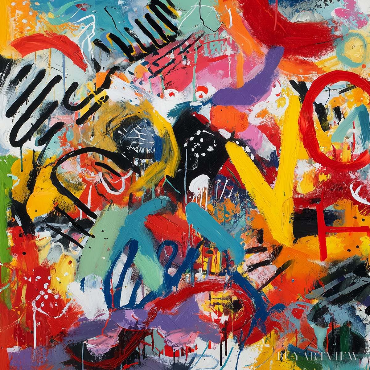 ARTOVITAS Urban Pulse – Large Colorful Abstract Graffiti Style - image 3