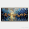 ARTOVITAS Golden Horizon – Textured Abstract Cityscape Palette Knife Art - image 1